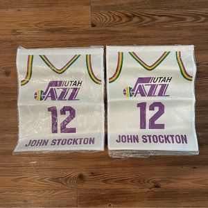 Vintage Utah Jazz flag banners